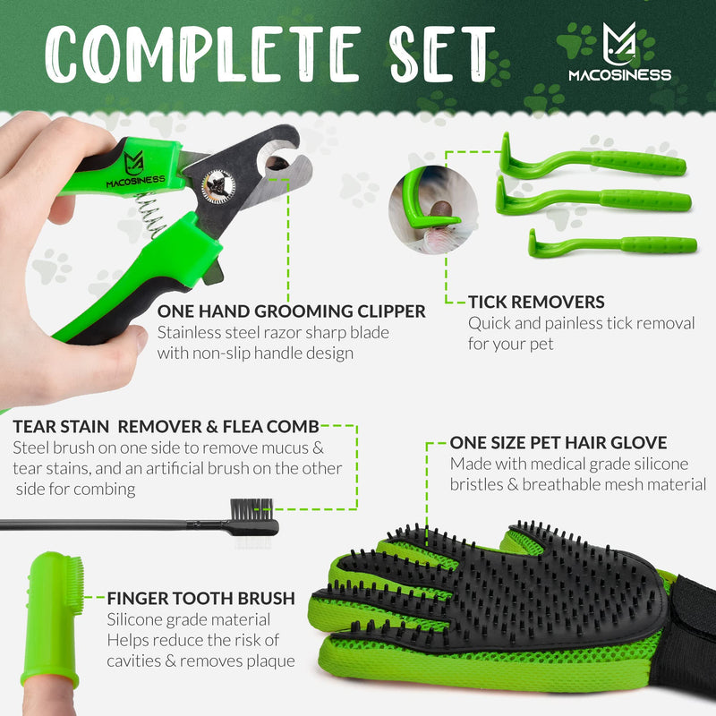 2025 16-in-1 - Dog Grooming Hammock - Dog Hanger for Nail Trimming - Dog Grooming Sling - Cat Sling for Cutting Nails - Cat Hammock for Nail Trimming - Dog Restraint for Nail Clipping PREMIUM SET - Lime with black paws S - PawsPlanet Australia
