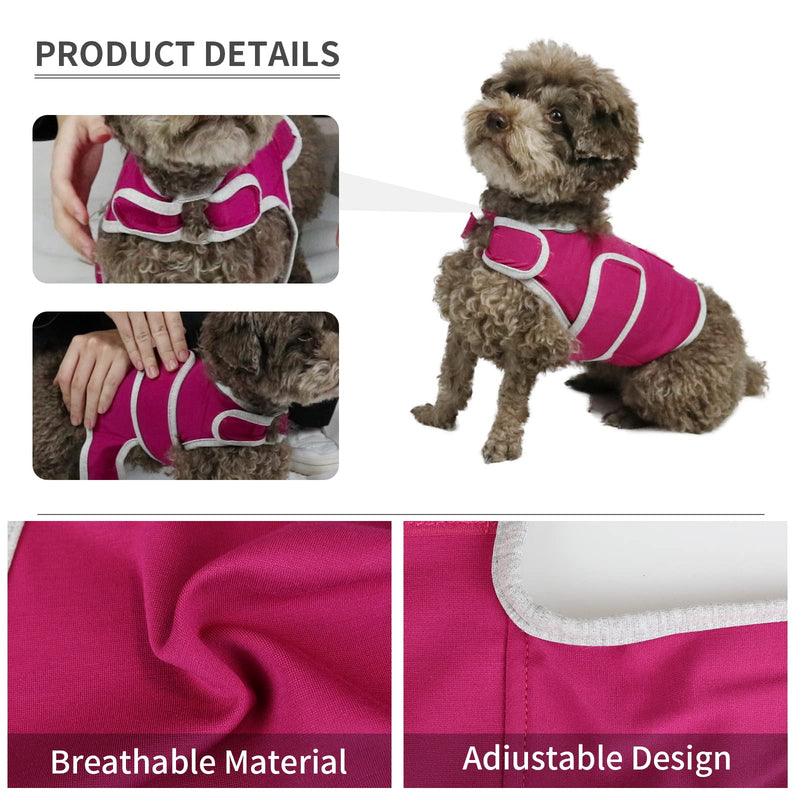 Dog Anxiety Relief Coat, Dog Anxiety Calming Vest Jacket for Thunderstorm,Travel, Fireworks,Vet Visits (Large, Rose) Large - PawsPlanet Australia