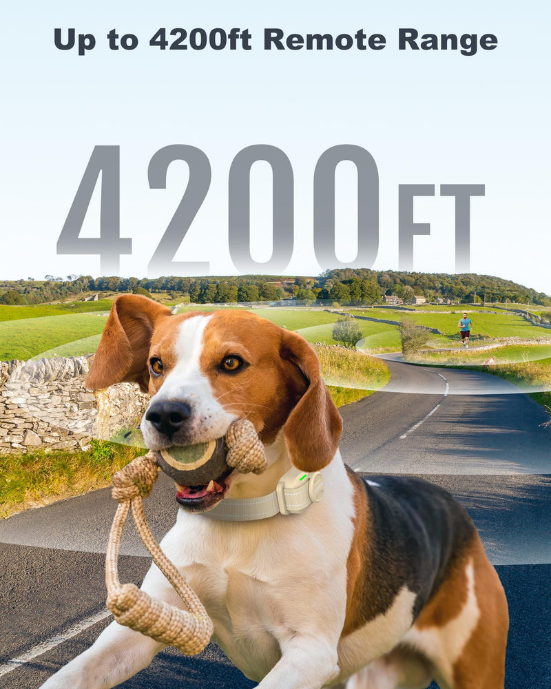 Jugbow Dog Training Collar - 4200FT Dog Shock Collar with Remote for Large Medium Small Dogs, Rechargeable Waterproof IPX8 E Collars with Beep (1-3) Vibration(1-3) Safe Static(0-99) - PawsPlanet Australia