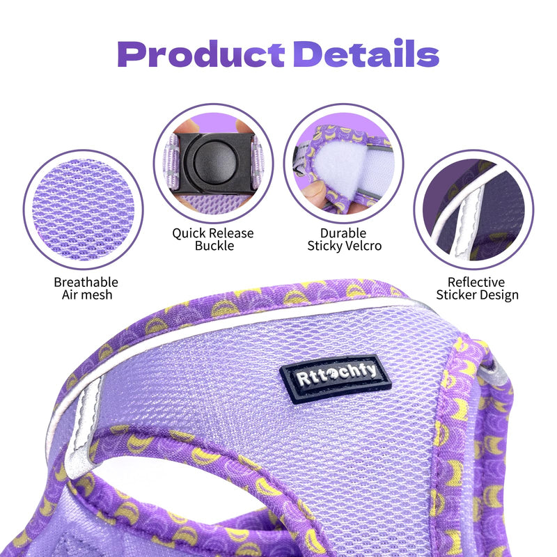 Cat Harness and Leash Set, Escape Proof Kitten Harness, Soft and Breathable Vest with Reflective Strip, Easy to Wear for Cats Walking and Traveling (Pink, S) S (Chest:14"-15.5") Pink - PawsPlanet Australia