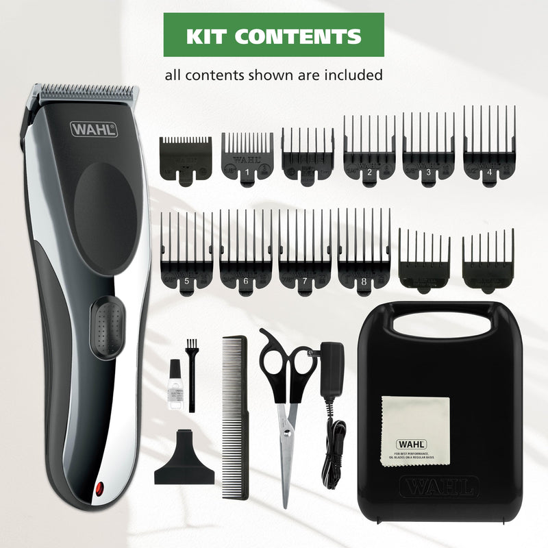 Wahl Clipper Rechargeable Cord/Cordless Haircutting & Trimming Kit for Heads, Longer Beards, & All Body Grooming - Model 79434 21 Piece Set