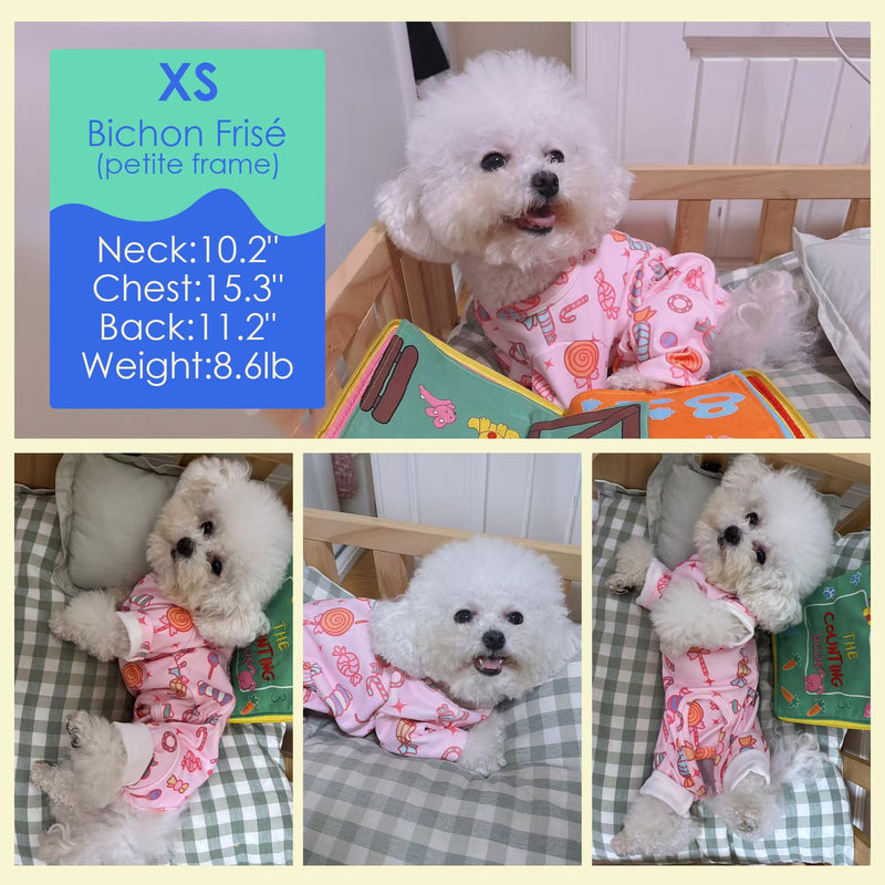MIGOHI Sweet XS Dog Pajamas, Dog Onesie for Small Dogs | Stretchy & Lightweight Doggy Clothes, Cute Warm Jumpsuit for Puppy, Summer Nightwear, Pink, XS XS(6-10 lbs) - PawsPlanet Australia