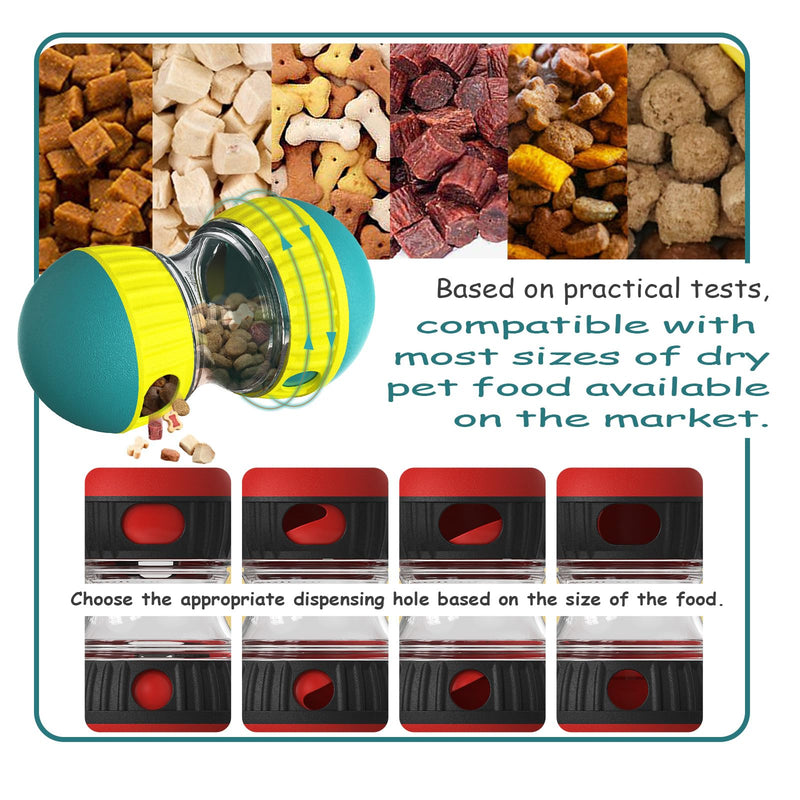 Treat Dispensing Toys, Pet Puzzle Toy Treat Ball Dog Treat Dispenser Toy Ball Interactive Cat Adjustable Food Dispensing for Mental Enrichment & IQ Training in Green - PawsPlanet Australia