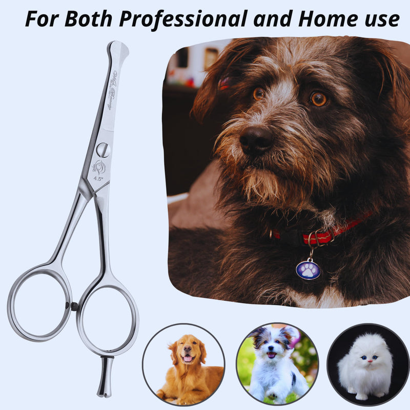 Glamified Glam Pet Grooming Shears,4.5" Dog Eye Cutter Scissors Stainless Steel W/Safety Rounded Tips for Professional Pets Dogs Cats Grooming Tool