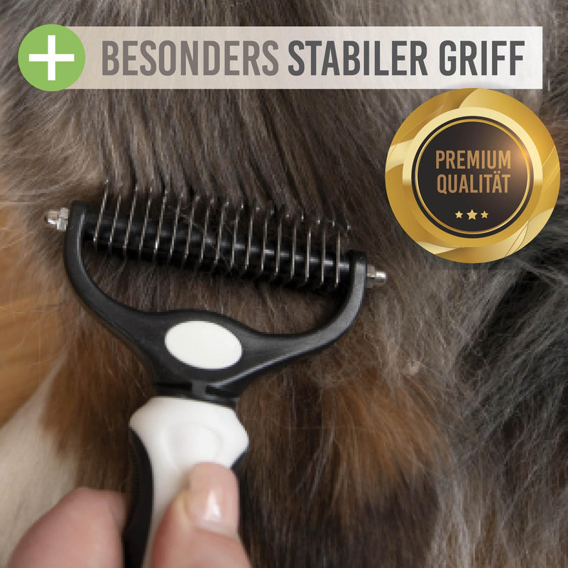Undercoat Brush for Dogs and Cats, Gently Loosens Matted Dog Fur and Cat Fur White - PawsPlanet Australia