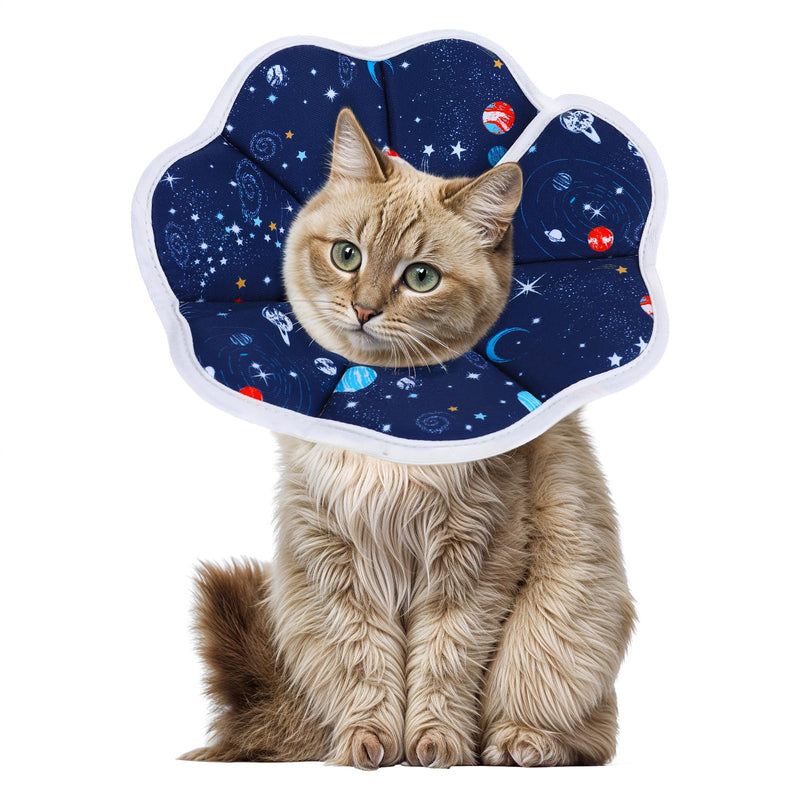 Soft Cat Cones to Stop Licking, Adjustable Cat Donut Collar Cat Recovery Collar, Inflatable Pet Cones for Cats Neck, Comfortable Elizabethan Collar for Small Medium Kitten After Surgery - PawsPlanet Australia