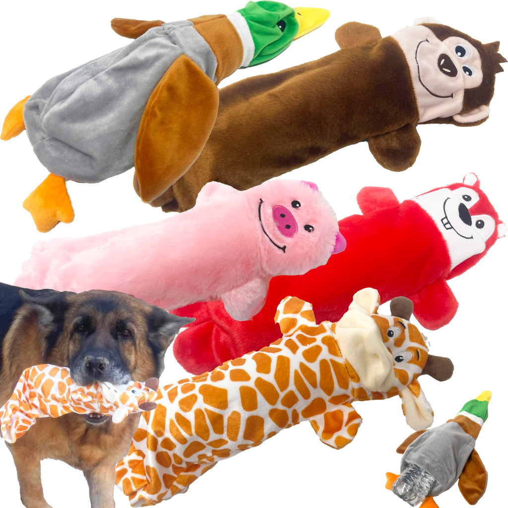 Jalousie 5 Pack No Stuffing Dog Toys Assortment - Holds A Bottle - Dog Toys to Keep Them Busy Assortment Puppy Pet Mutt Dog Toy Dog Toy for Medium Large Dog 5 Pack - w/ Bottle Insert Pouch