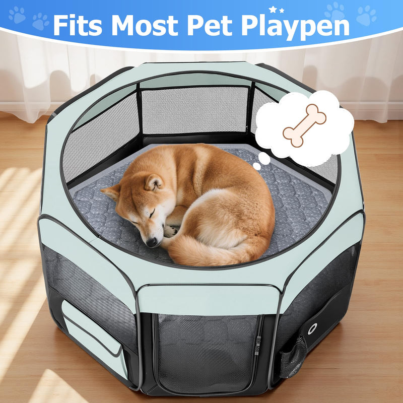 Dog Bed Mat Suitable for Pet Playpen Washable Crate Pad for Large Sized Dog Soft Crate Mat with Anti-Slip Bottom Gray 45 inch Gray-L - PawsPlanet Australia