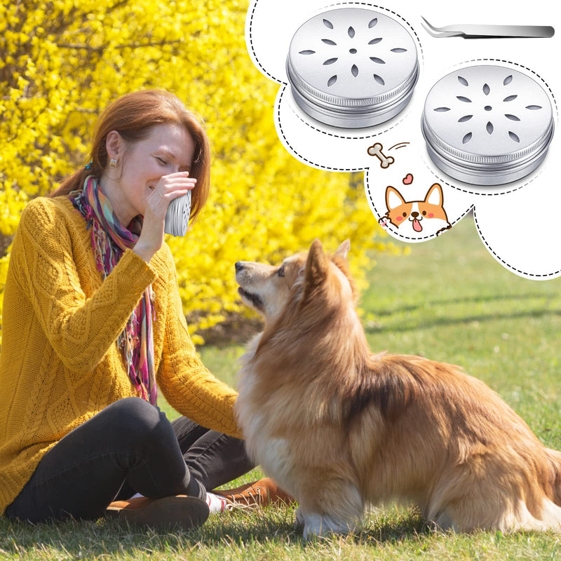 59 Pcs Dog Scent Training Kit, 24 Dog Scent Training Box Dog Nose Work Containers Aluminum Cans 24 Magnetic Dots 10 Plastic Dropper with 1 Tweezer for Work Dogs Training - PawsPlanet Australia