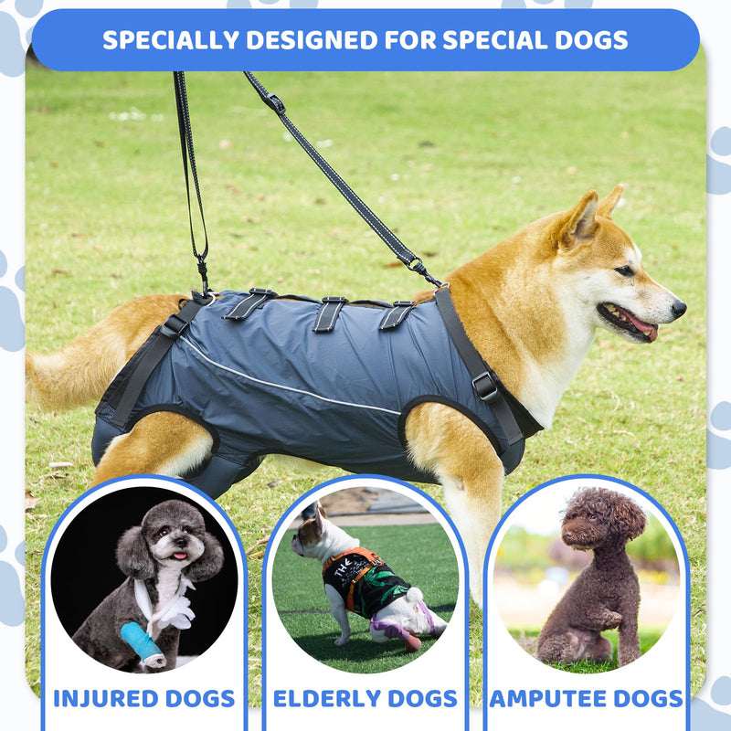 Dog Carrying Aid, Dog Harness Support and Rehabilitation Sling Adjustable Breathable Carrying Strap Dog for Old, Joint Injuries, Arthritis, Disabled Dogs (S) S