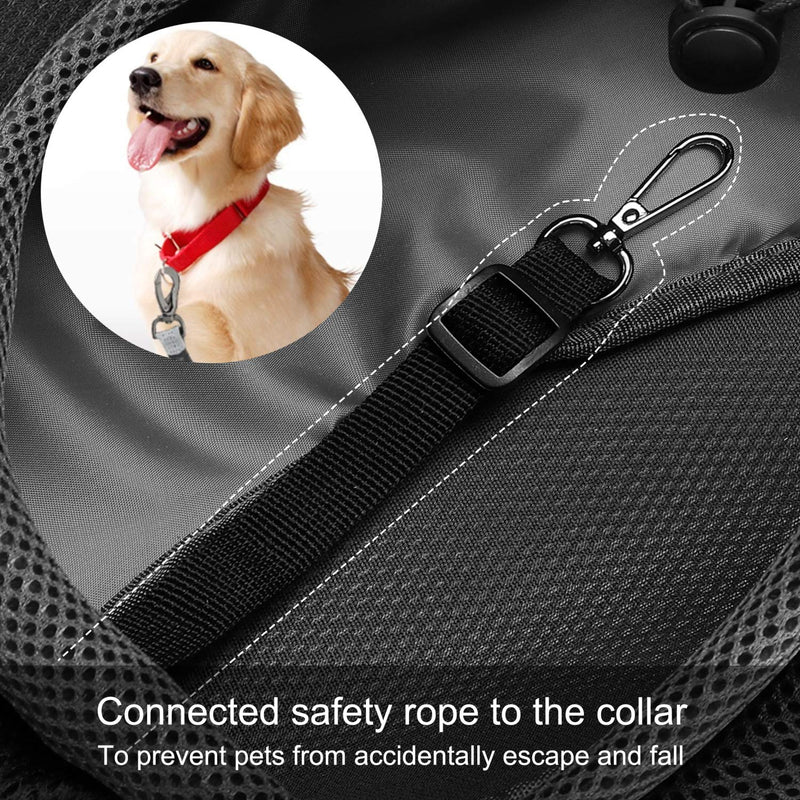 FDJASGY Pet Sling Carrier for Small Dogs Cats,Breathable Mesh Travelling Hand Free Puppy Backpack with Pouch and Adjustable Strap Carrier Black Medium (Pack of 1) - PawsPlanet Australia