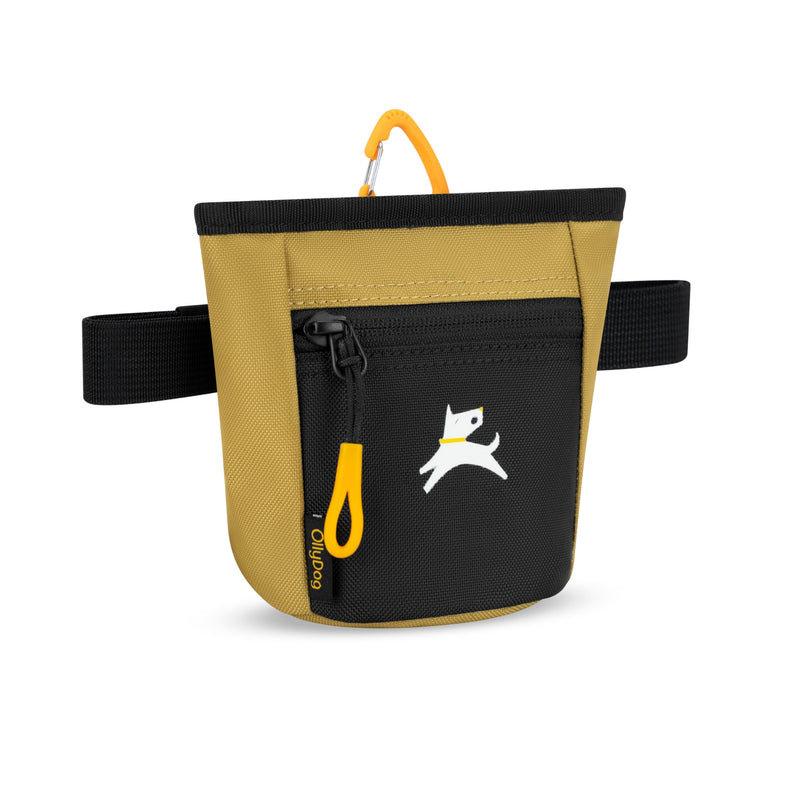 OllyDog Goodie Treat Bag, Dog Treat Pouch, Waist Belt Clip for Hands-Free Training, Magnetic Closure, Dog Training and Behavior Aids, Three Ways to Wear (Antelope) Antelope