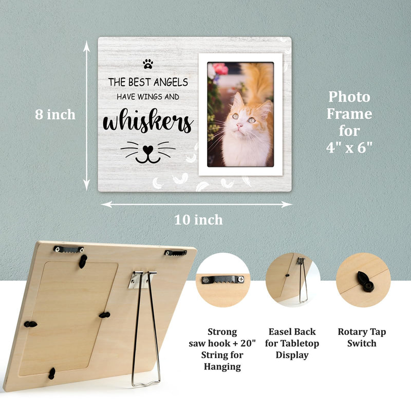 Cat Memorial Gifts for Loss of Cat, Cat Memorial Picture Frame, Cat Loss Sympathy Gift for Women, Family, Pet Memorial Gifts Cat, Loss of Cat Memroai Frame for 4x6 Photo - PawsPlanet Australia