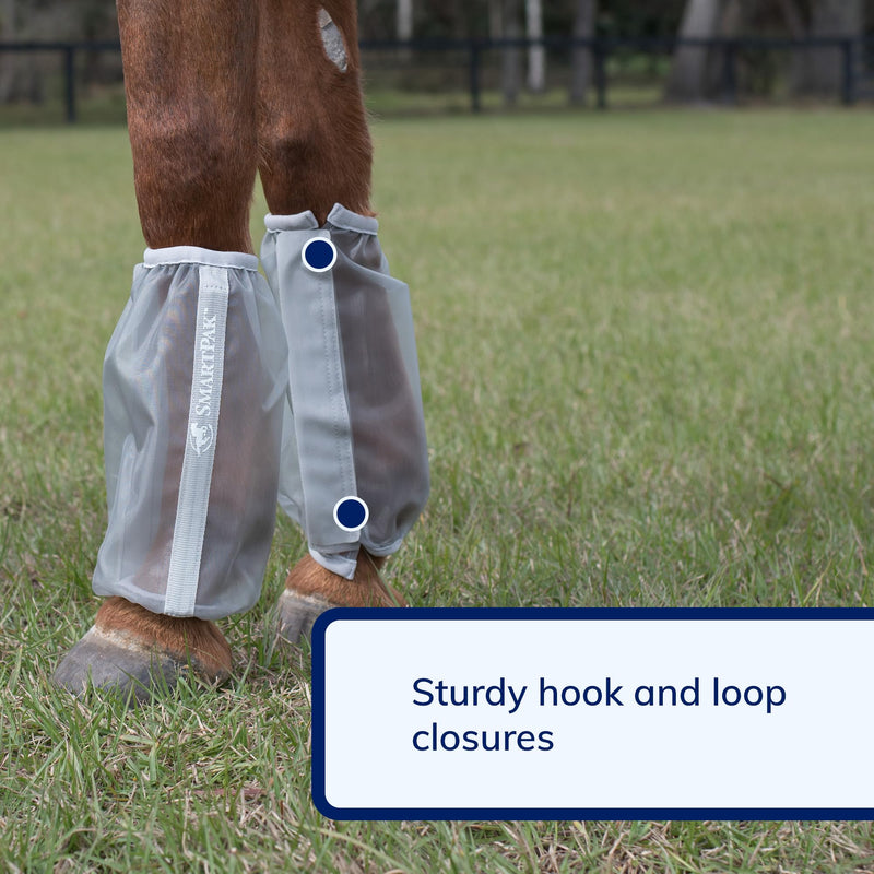 Deluxe Relaxed Fit Fly Boots for Horses | Soft Comfortable Elastic | Durable Mesh | Protects Horse's Legs from Flies and Insects | Sold as a Pair (2)