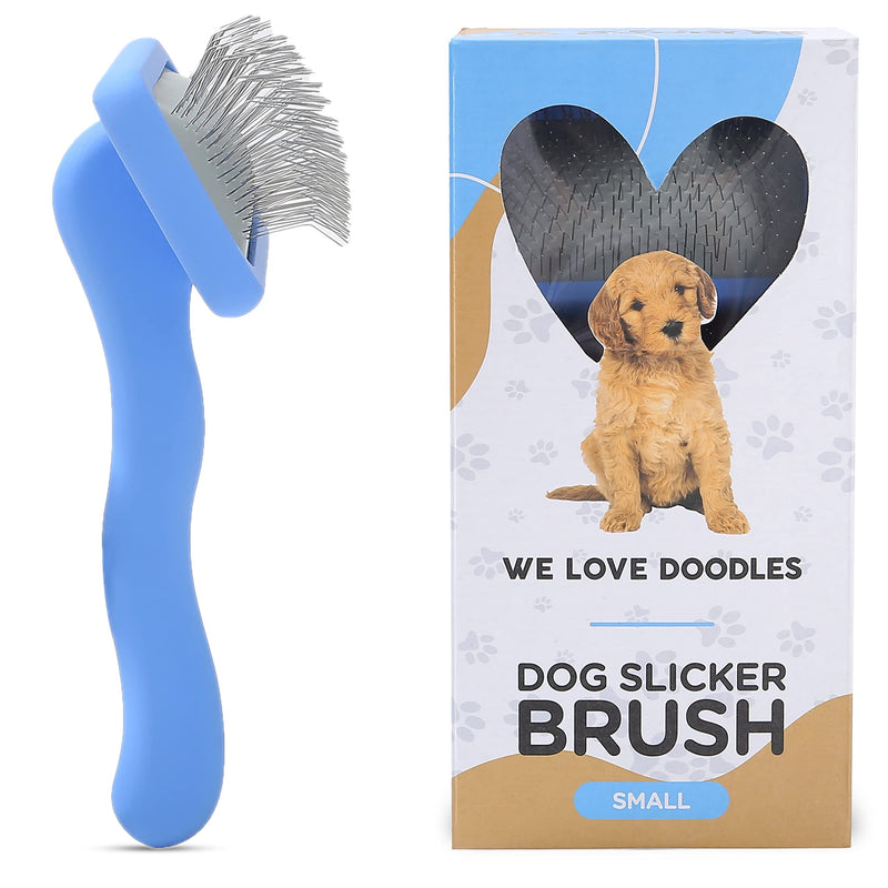 We Love Doodles Small Slicker Brush for Dogs & Dog Grooming Scissors Kit - PawsPlanet Australia