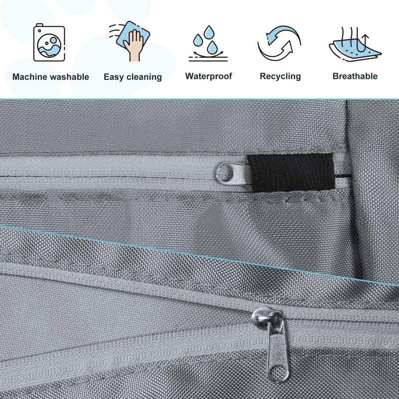 Explore Land Scratch Resistance Dog Bed Cover Canvas Washable Dog Crate Pad Replacement Cover, 40Lx27Wx4H inch, Charcoal 40”Lx27”Wx4”H Charcoal With Scratch Resistance - PawsPlanet Australia