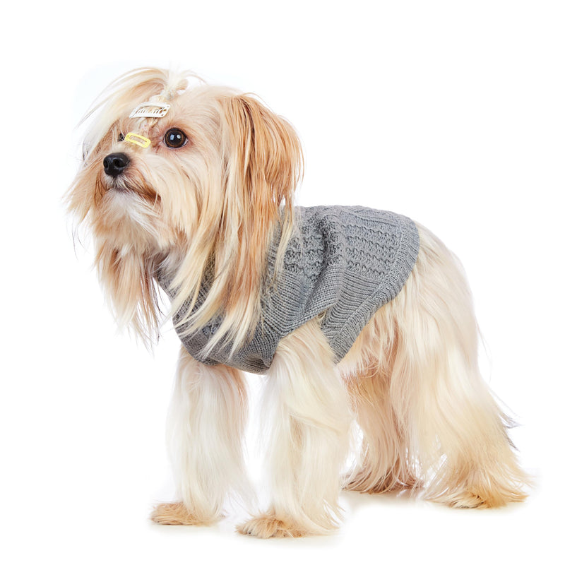 Cat Sweater Keep Your Pets Cozy, 16 Color Turtleneck Knitted Sleeveless Dog Sweater, Winter Outfits for Cats & Small Dogs During Cold Seasons (Medium, Grey) Medium - PawsPlanet Australia