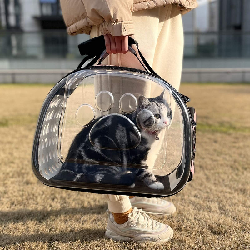 PetLike Airline Approved Pet Carrier Soft Sided Collapsible Travel Bag for Cats & Small Dogs (Blue, Leather) blue - PawsPlanet Australia