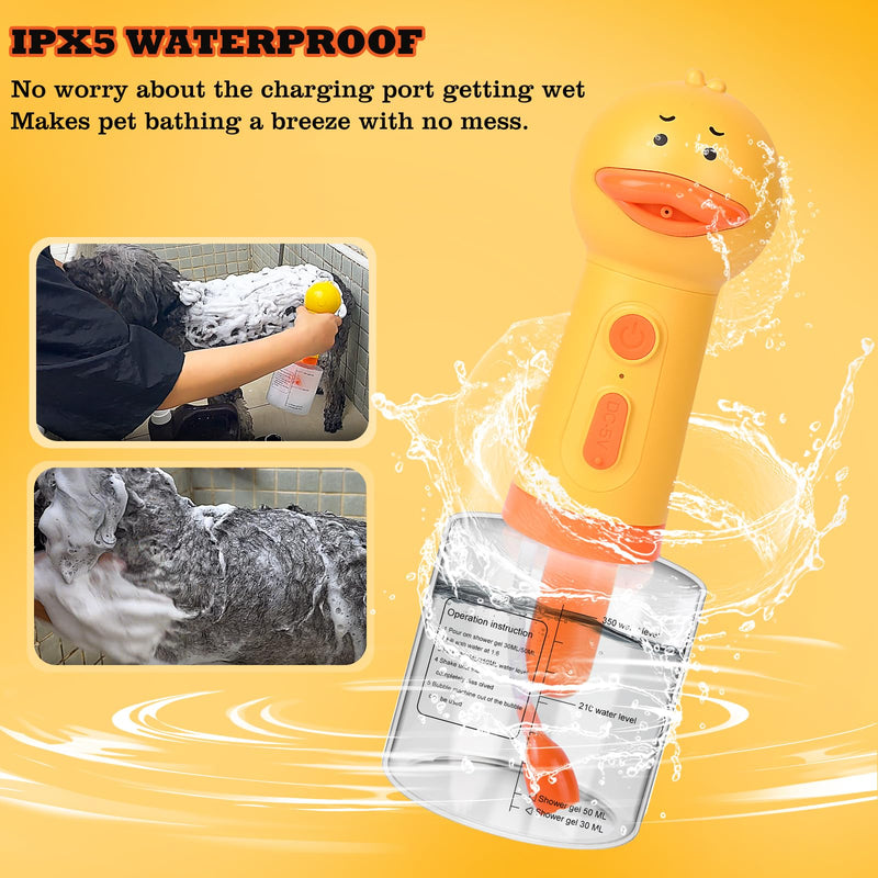 Electric Foaming Shampoo Dispenser for Dog and Cat Bathing, Rechargeable Soap Foaming Machine for Pet Bathing, Bathroom, Kitchen Sink, Toilet Cleaning - PawsPlanet Australia
