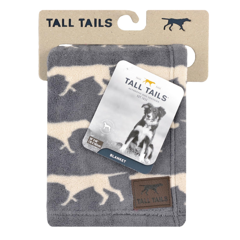 Tall Tails 30" X 40" Grey Icon Baby-Soft Fleece Blanket for Dogs - PawsPlanet Australia