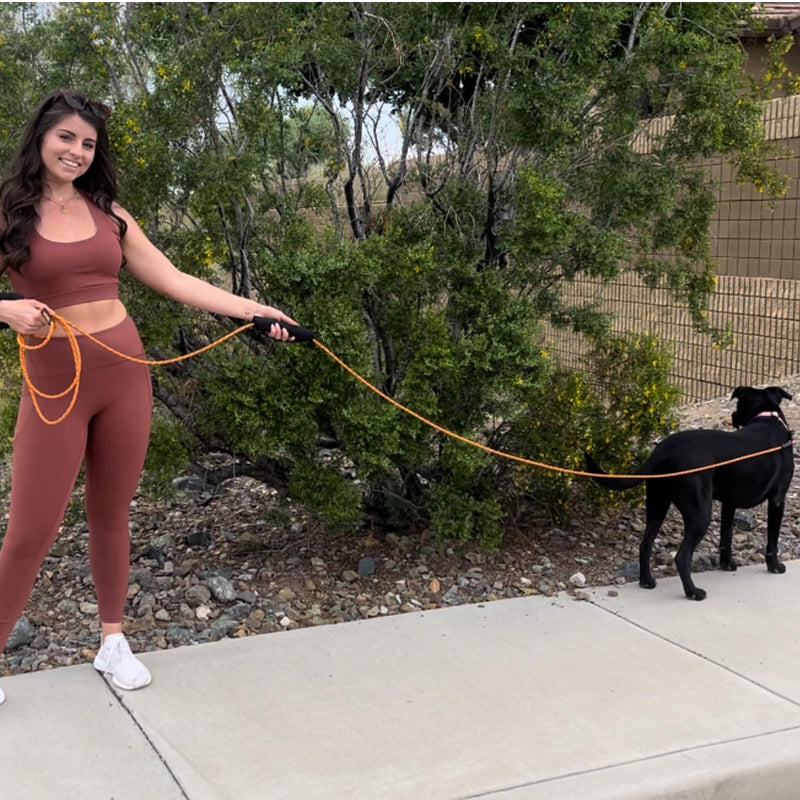 Total Pet Rope Training Lead for Dogs - Long Line Dog Lead for Training Recall & Commands at Distance W/Control Handle (15m) 15m