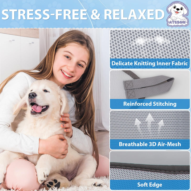 Pet Grooming Hammock Harness for Cats & Small Dogs (XXS), Dog Nail Trimming Sling with Clippers, Scissors & Nail File, Hanging Holder for Easy Grooming & Nail Care XXS for Cats & Tiny Dogs 8LB Gray