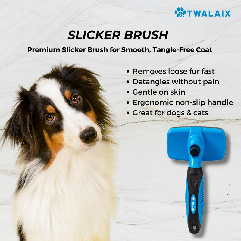6 in 1 Pet Grooming Kit for Dogs & Cats - Deshedding Brush, Undercoat Rake, Slicker Brush, Nail Clipper, Nail File & Flea Comb for All Coat Types 6 in 1 Kit