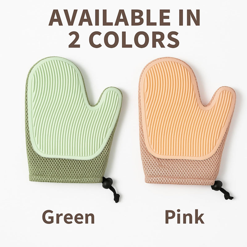 EpiGlove2 Pet Grooming Glove - Double-Sided Deshedding & Hair Removal Brush for Cats & Dogs - Massaging Bathing Mitt, Electrostatic Pet Fur Remover for Furniture & Clothes (Green) Green - PawsPlanet Australia