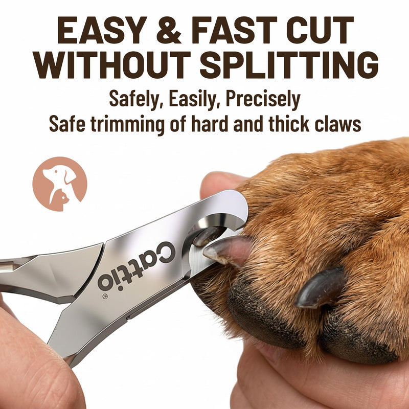 Dog Nail Clippers - All Steel Material, Built-in Spring,Heavy Duty Dog Nail Trimmer Full Metal Razor Sharp Professional for All Dogs Cats with Thick Toena,Dog Nail Trimmers Dog Nail Clippers Set (Matte) - PawsPlanet Australia