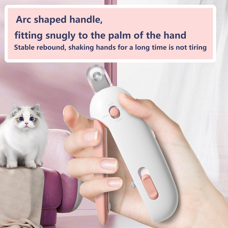 Pets Nail Clippers and Trimmers for Indoor Cats & Small Animals, Safety Lock and Nail File, Nail Trimmer & Claw Scissors for Home Grooming - Professional Grooming Tool for Pets (Pink) Pink - PawsPlanet Australia