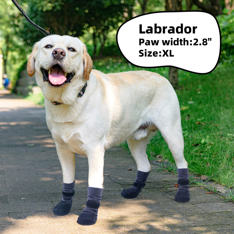 PUPTECK Anti Slip Dogs Shoes for Hot/Cold Pavement, Senior Booties, Rubber Boots & Paw Protectors for Small Medium Large Size Dogs to Prevent Licking, Grippy Socks for Hardwood Floors, Tiger, M Animal Print(Tiger Stripes) - PawsPlanet Australia