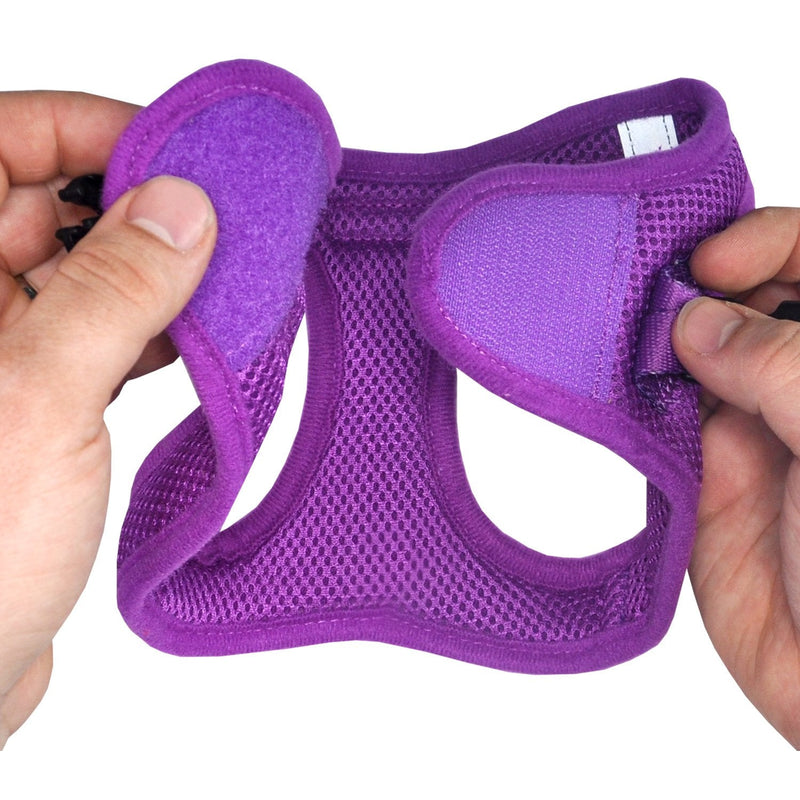 Downtown Pet Supply - Dog Harness for Small, Medium and Large Dogs No-Pull - Step in Dog Harness - Padded Mesh Fabric Dog Vest with Reflective Trim, Velcro and Buckle Straps Pink - PawsPlanet Australia