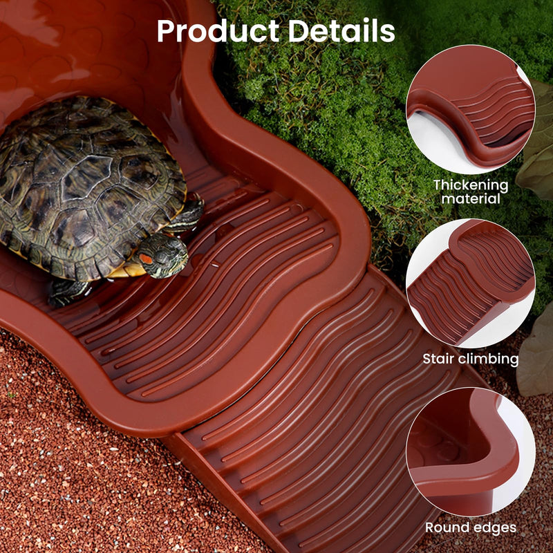 5 Pack Tortoise Water Bowl Set Reptile Bathing Pool with Ramp Leaf and Mango Shaped Reptile Food Dishes Tortoise Habitat Accessories for Turtle Lizards,Snake Feeding, Bathing, Soaking - PawsPlanet Australia