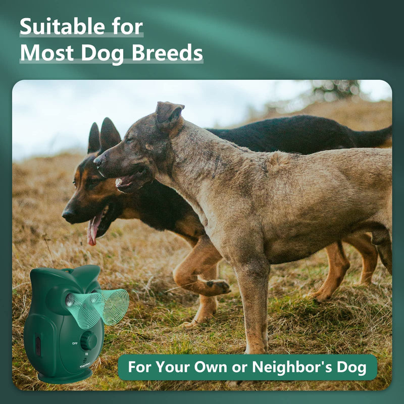 Dog Barking Control Devices with Dual Ultrasonic Speakers, Stronger Rechargeable Anti-Bark Device for Outdoor Waterproof and Indoor, Dog Barking Deterrent Safe for Human & Dogs - PawsPlanet Australia