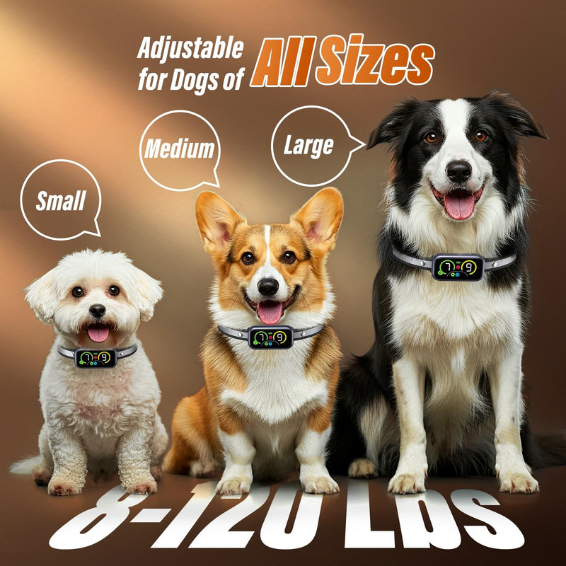 Bark Collar, Dog Bark Collar for Large Medium Small Dogs, Smart Barking Collar, Effective Anti Bark Collars for Dogs, Automatic Bark Collar Adjustable Beep Vibration Modes & 7 Sensitivity Black - PawsPlanet Australia