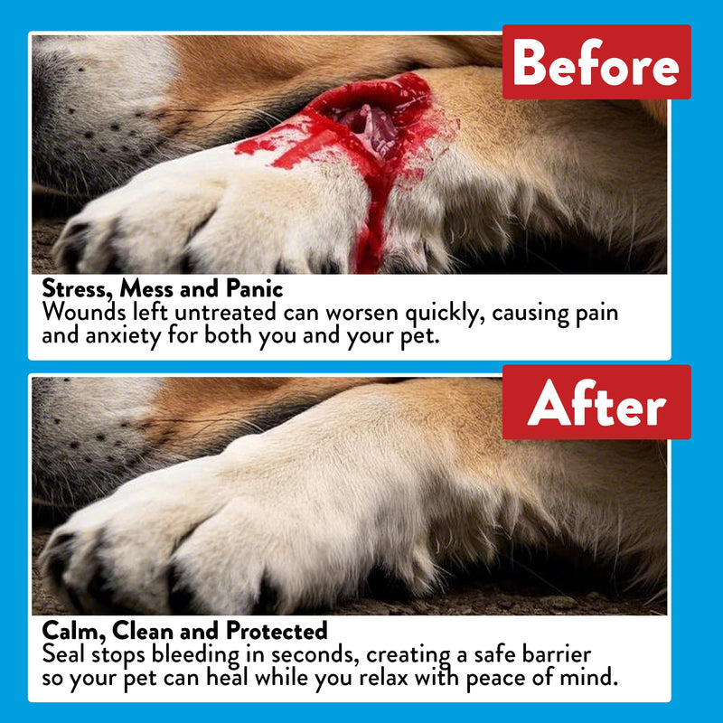 Seal 2.8oz Hemostatic Wound Spray for Pets & Livestock | Rapid Bleeding Control for Dogs Cats Horses Farm Animals Single Use