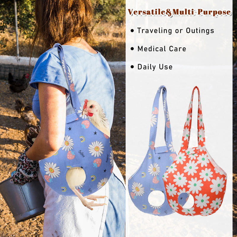 2 Pack Chicken Carrier Bag Saddle, Canvas Chicken Holder Sling Catching Hand Bag for Hen Rooster Poultry Poultry Transport, Travel - PawsPlanet Australia