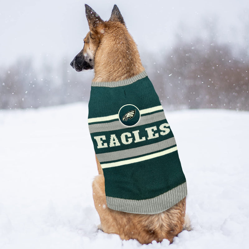 NFL Philadelphia Eagles Dog Sweater, Size Small. Warm and Cozy Knit Pet Sweater with NFL Team Logo, Best Puppy Sweater for Large and Small Dogs - PawsPlanet Australia
