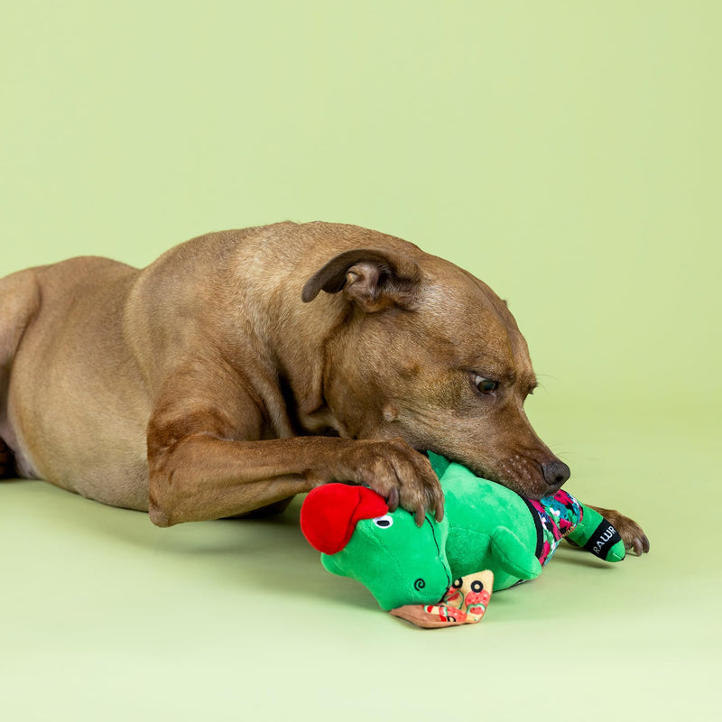 Fringe Studio "Pizzasaurus REX Plush Dog Toy, Pet Shop Collection (314431) Pizzasaurus Rex - PawsPlanet Australia