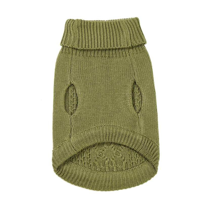 Cat Sweater Keep Your Pets Cozy, 16 Color Turtleneck Knitted Sleeveless Dog Sweater, Winter Outfits for Cats & Small Dogs During Cold Seasons(Olive Green, X-Large) Olive Green - PawsPlanet Australia