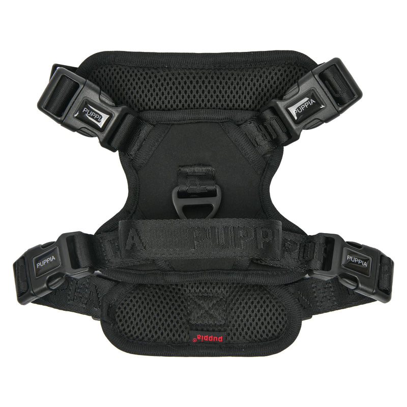 Puppia Jarek Dog Harness H Comfortable Sturdy Handle Adjustable Neck and Chest for Small and Medium Dogs - Black - XXL XX-Large - PawsPlanet Australia