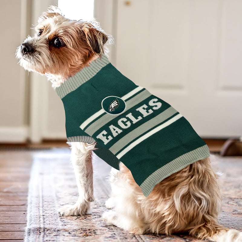NFL Philadelphia Eagles Dog Sweater, Size Small. Warm and Cozy Knit Pet Sweater with NFL Team Logo, Best Puppy Sweater for Large and Small Dogs - PawsPlanet Australia