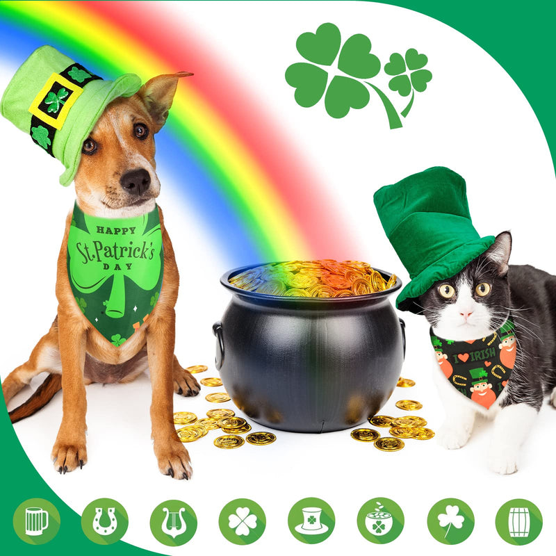 20 Pcs St. Patrick's Day Dog Bandana Pet Scarf Washable Triangle Bibs Shamrock Scarfs Adjustable Pet Triangle Washable Kerchief for St. Patrick's Day Dogs Cats (Shamrock, L) - PawsPlanet Australia