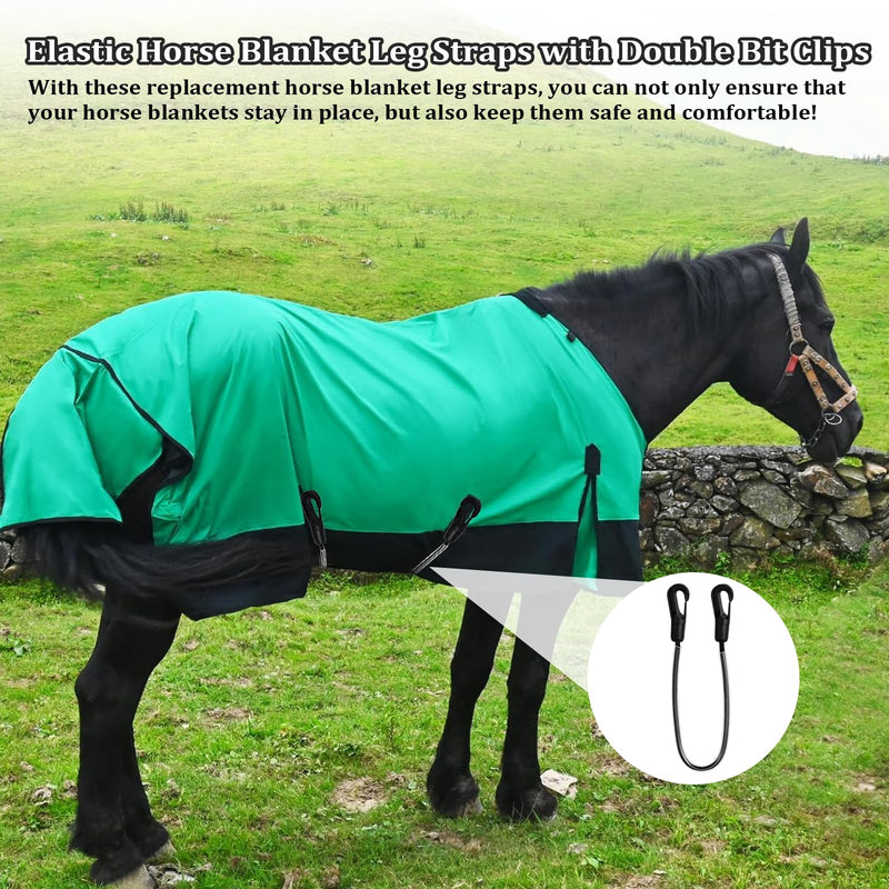 5 Pack Horse Blanket Straps Adjustable Elastic Tail Strap, Stretch Horse Rug Tail Strap with Double Ended Clips - PawsPlanet Australia