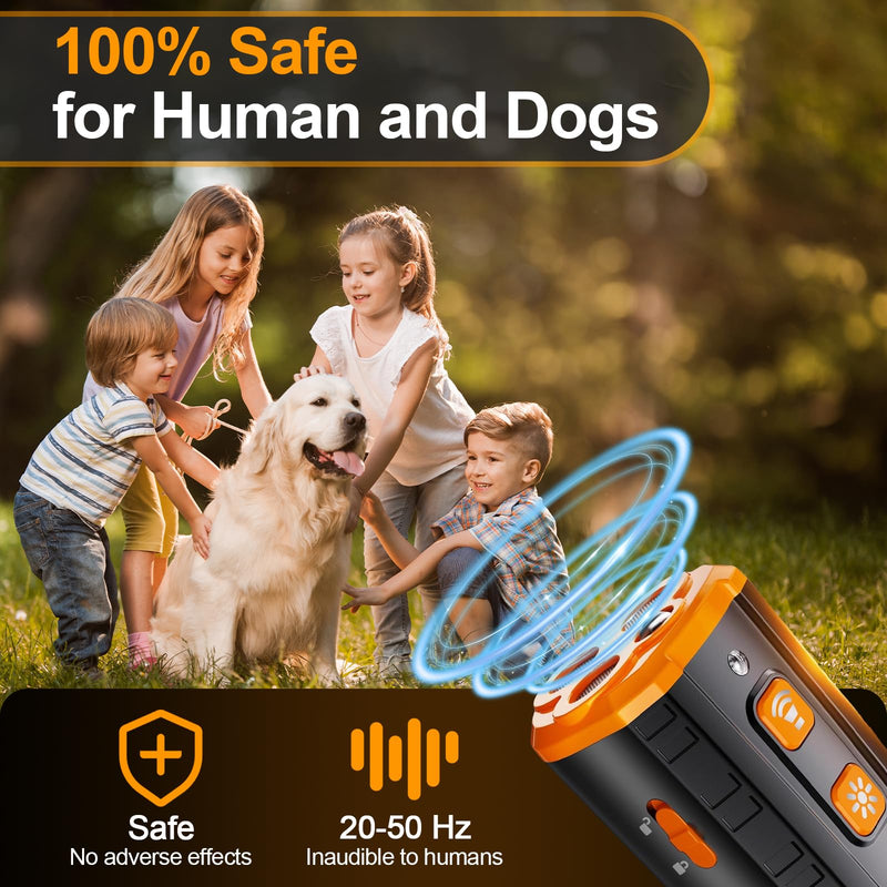 Dog Bark Deterrent Device, Bark Shield with 3X Ultrasonic to Stop Own or Neighbor's Dog, Safe, Rechargeable, Portable Safe for Dogs Training Indoor Outdoor - PawsPlanet Australia