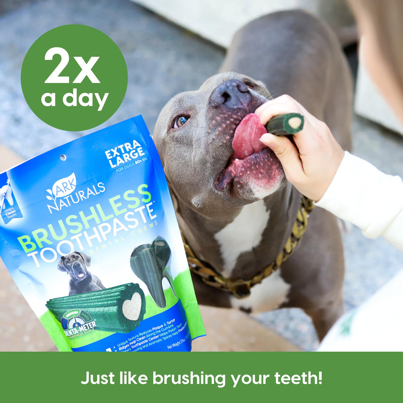 Ark Naturals Brushless Toothpaste, Dog Dental Chews for Extra Large Breeds, Freshens Breath, Unique Texture Helps Reduce Plaque & Tartar, 24oz, 1 Pack Cinnamon 24 Ounce (Pack of 1)