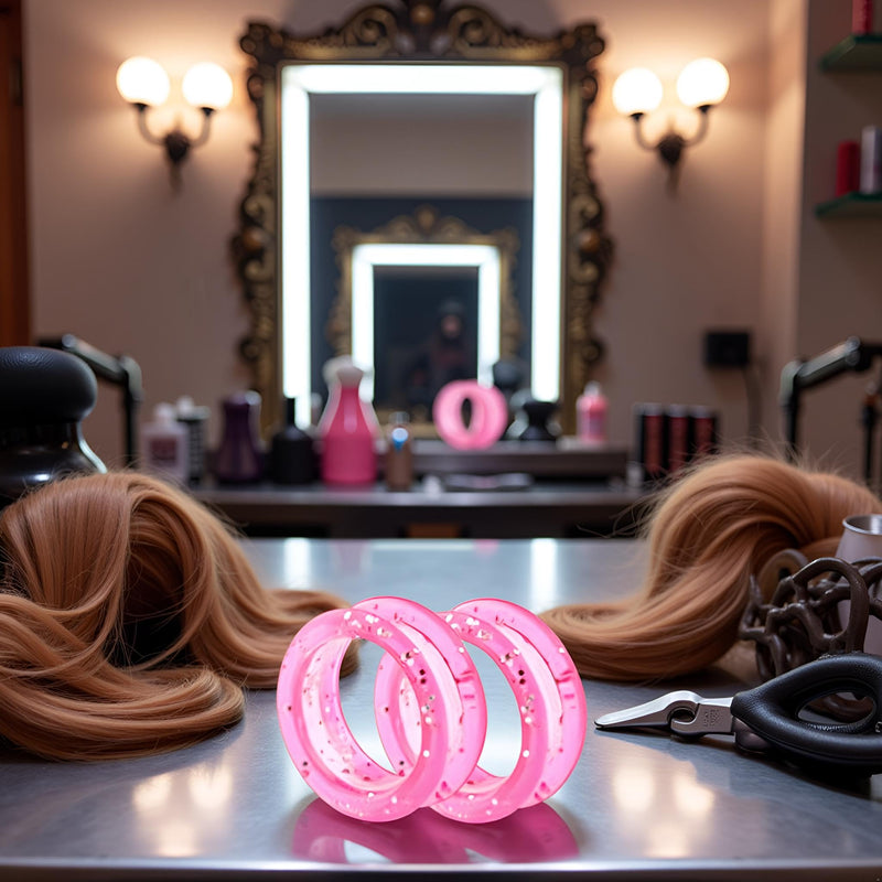 5Pcs Pink Silicone Scissors Finger Rings Grips Grooming Shear Thumb Inserts Finger Protector Ring for Barber Hair Cutting Scissors Pet Shears Hair Cutting Tools - PawsPlanet Australia