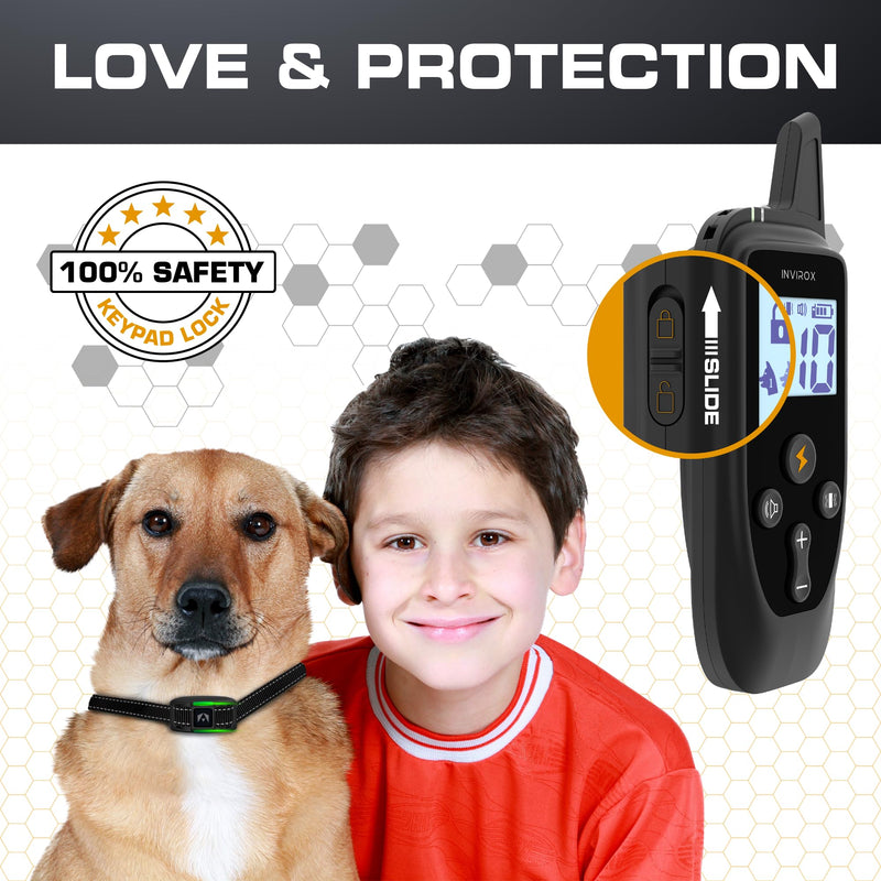 INVIROX Dog Training Collar for Large Dog X2 [2026 Edition] 123 Levels Dog E Collars 1100yd Range, 100% Waterproof, Rechargeable Electric Collars for Medium Dogs, E Collar for Large Dogs Black & Gray - PawsPlanet Australia