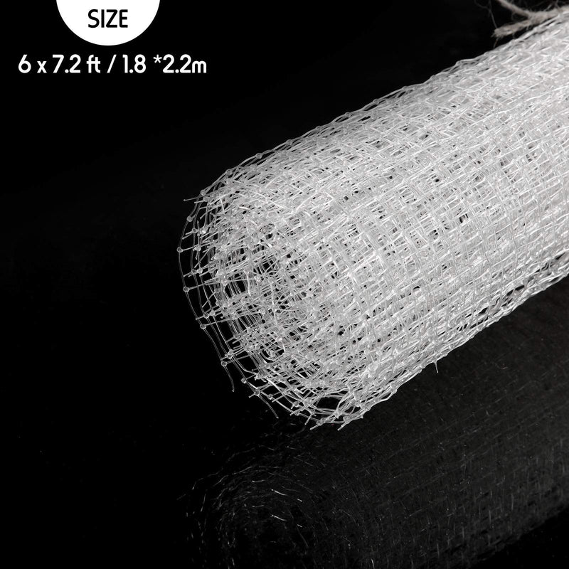 6 x 7.2 ft Aquarium Screen Net Clear Mesh Netting DIY Fish Tank Mesh Screen Net Air Screen Net Fish Tank Replacement Net for Aquarium Fish Tank Covering