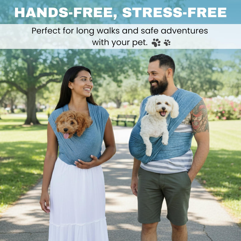 Pet K’tan Anti Anxiety Wearable Cat & Dog Carrier – Hands-Free Front Facing Adjustable Pet Cuddler Sling for Small to Medium Pets & Puppies up to 20 lbs | Pawquamarine | X-Small X-Small (2-4) - PawsPlanet Australia